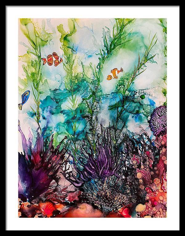 Sargasso Sea - Tropical Framed Print-Framed Print-TaraHuntDesigns