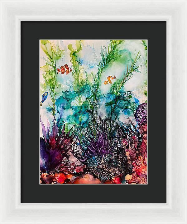 Sargasso Sea - Tropical Framed Print-Framed Print-TaraHuntDesigns