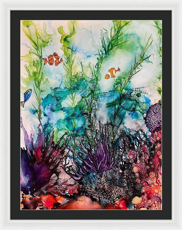 Sargasso Sea - Tropical Framed Print-Framed Print-TaraHuntDesigns