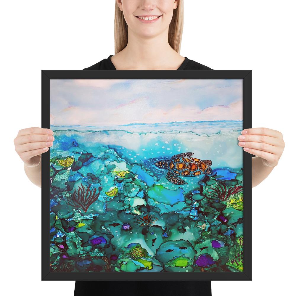 Under the Sea Framed Premium photo paper poster-TaraHuntDesigns