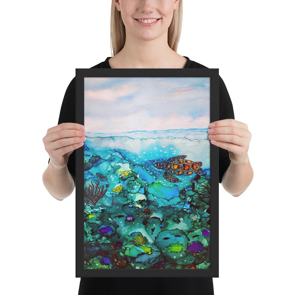 Under the Sea Framed Premium photo paper poster-TaraHuntDesigns