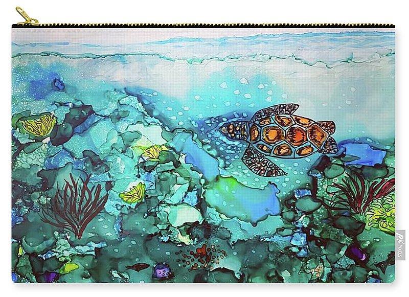 Under The Sea -Turtle Carry-All Pouch-Carry-All Pouch-TaraHuntDesigns