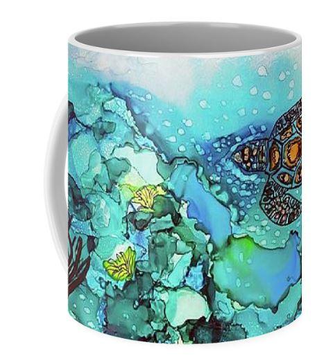 Under The Sea - Turtle Mug-Mug-TaraHuntDesigns