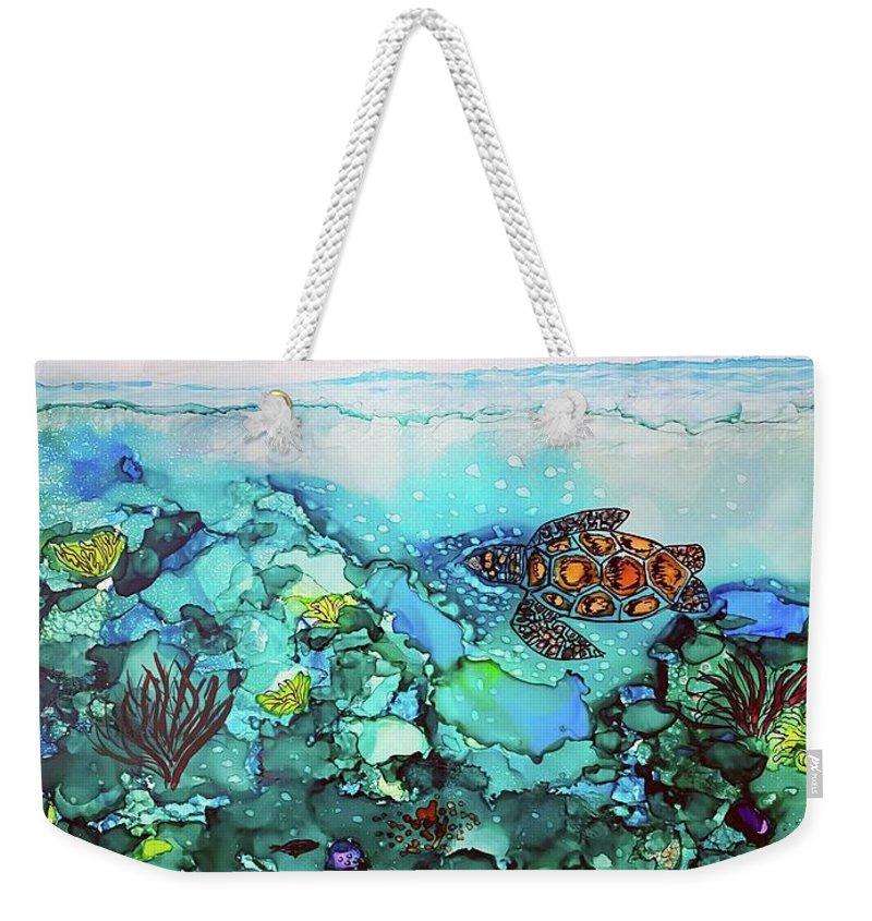 Under The Sea - Turtle Weekender Tote Bag-Weekender Tote Bag-TaraHuntDesigns