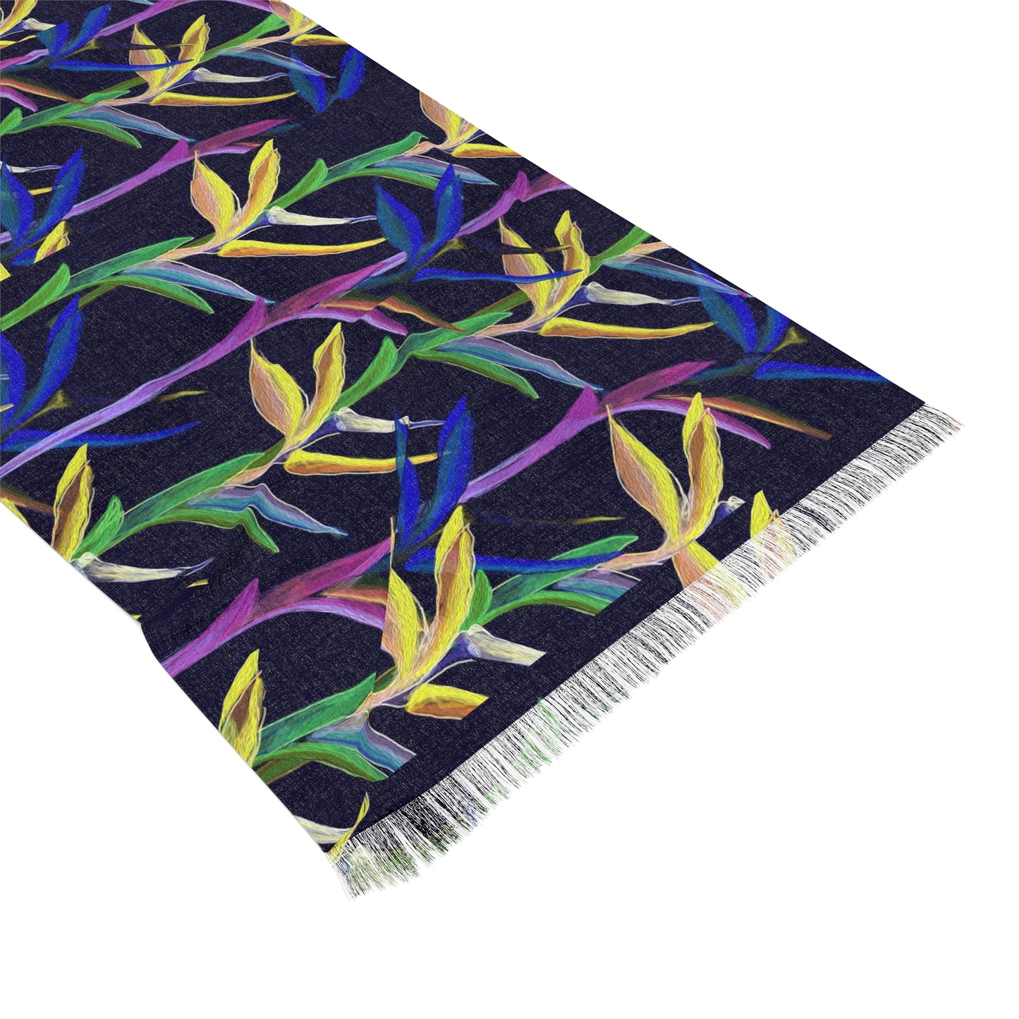 Hand Painted Scarf-Bird of Paradise