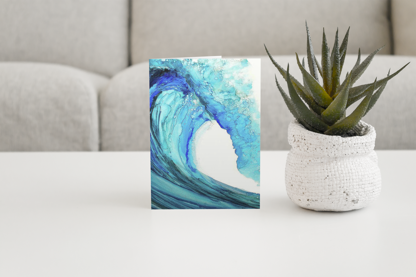 Greeting cards-Blue Wave