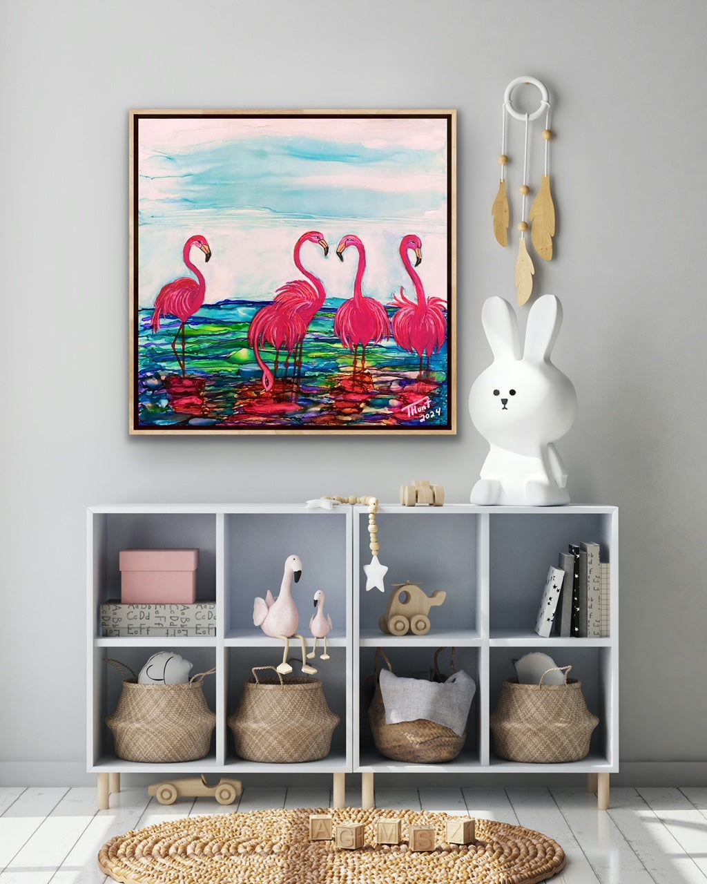 "Flamingo Fun!"  Original Painting-SOLD