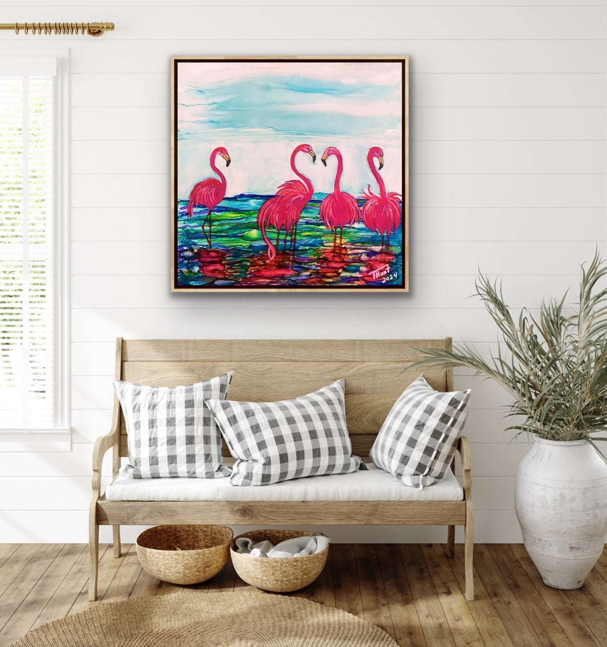 "Flamingo Fun!"  Original Painting-SOLD