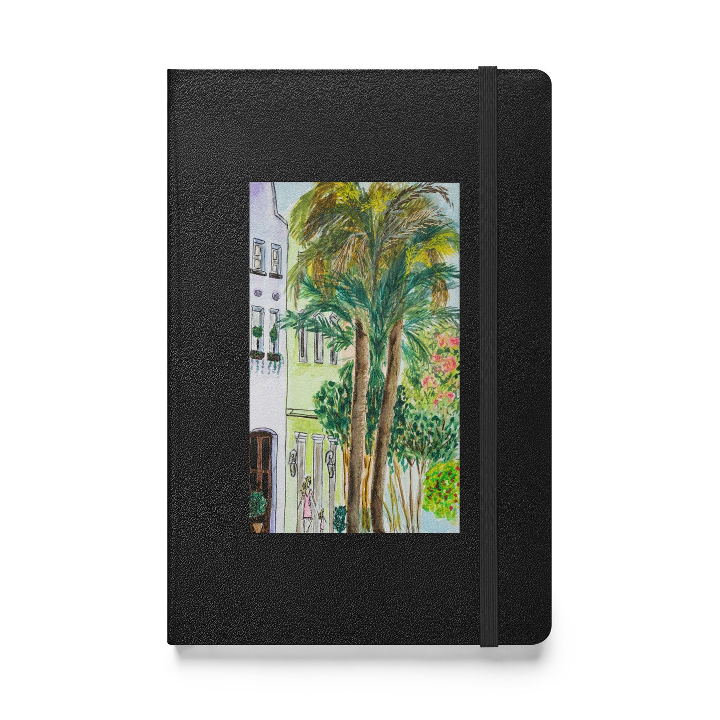 Hardcover bound notebook-Rainbow Row Charleston