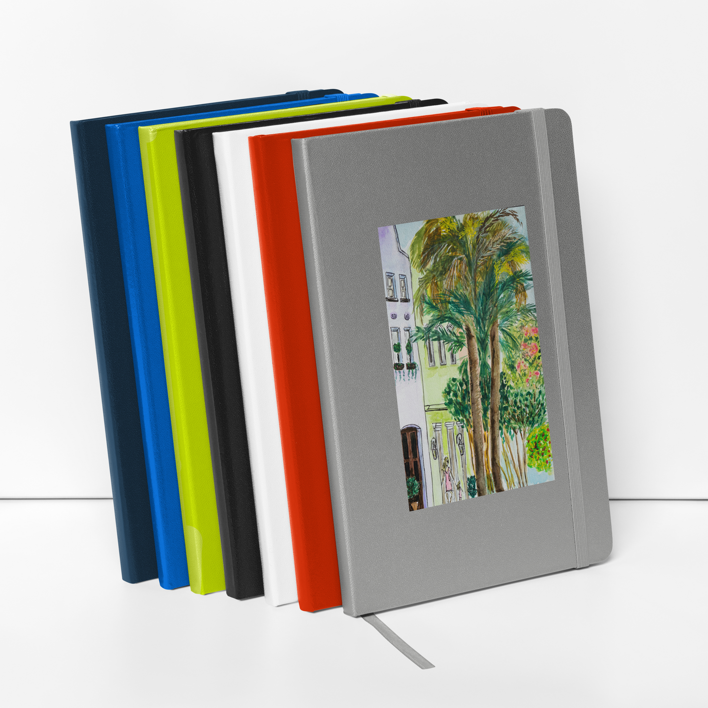 Hardcover bound notebook-Rainbow Row Charleston