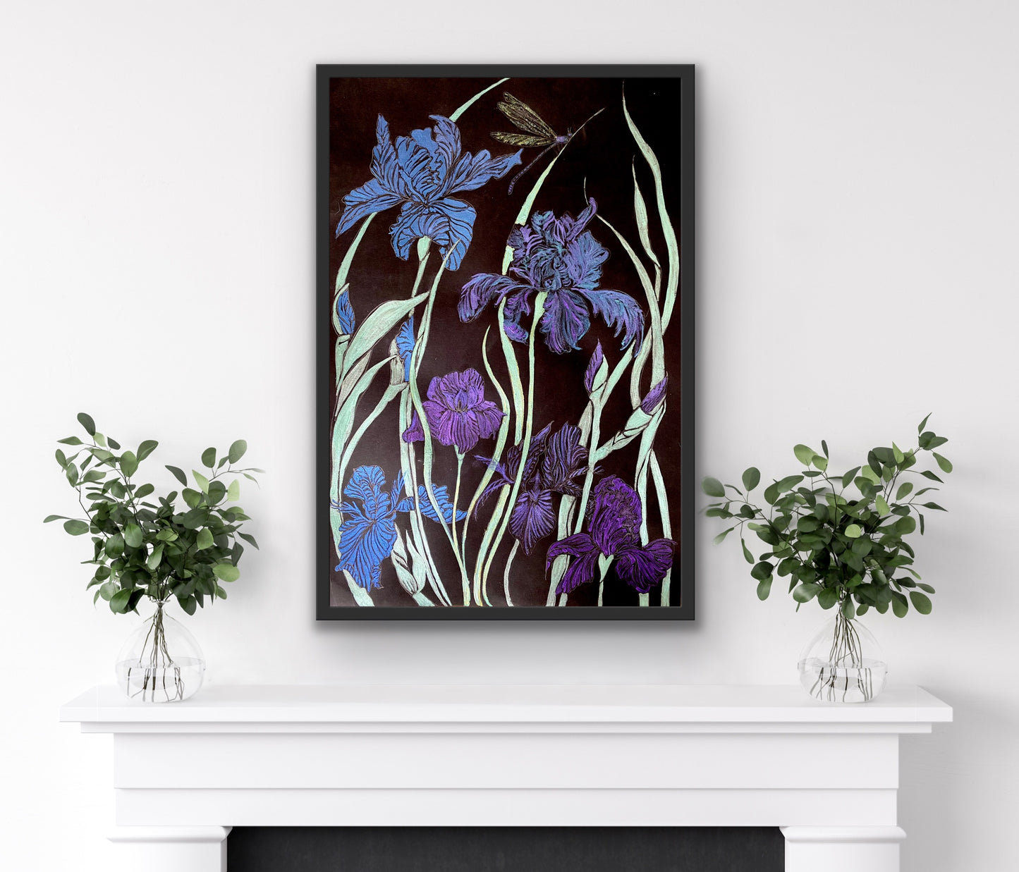 Purple Iris Original Painting