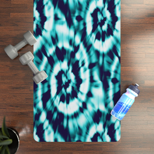 Rubber Yoga Mat-Aqua Tie-Dye