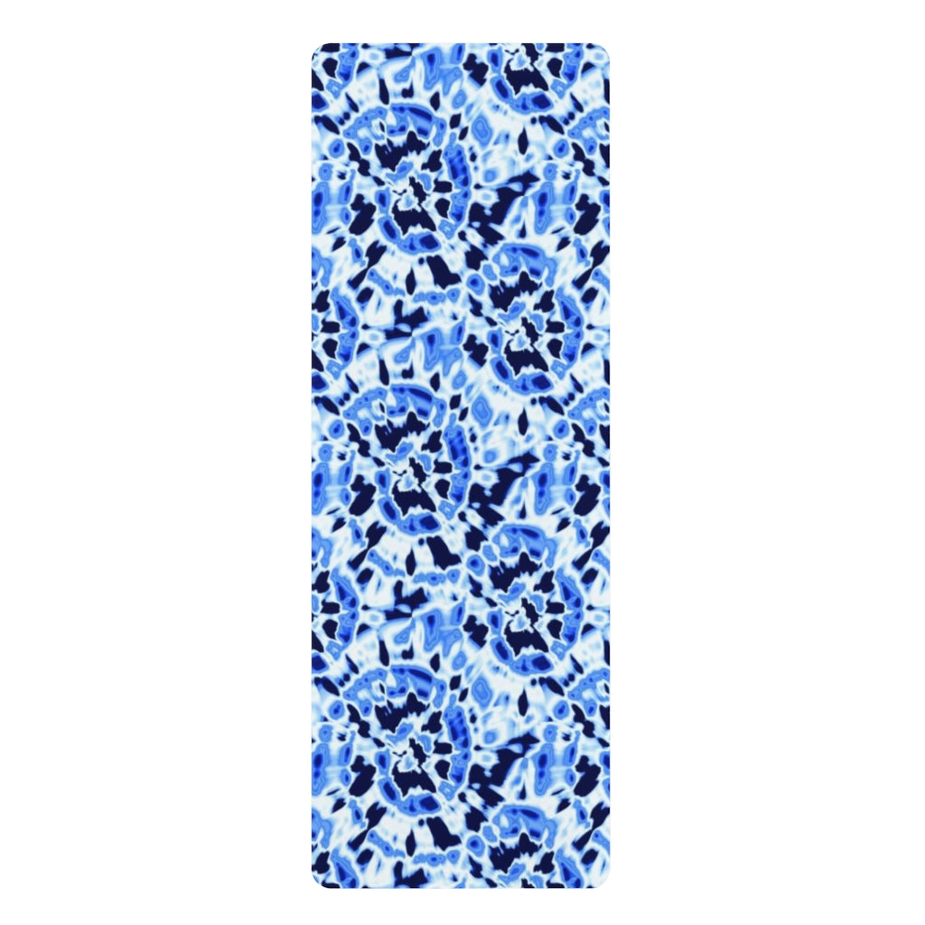 Rubber Yoga Mat-Blue Mosaic