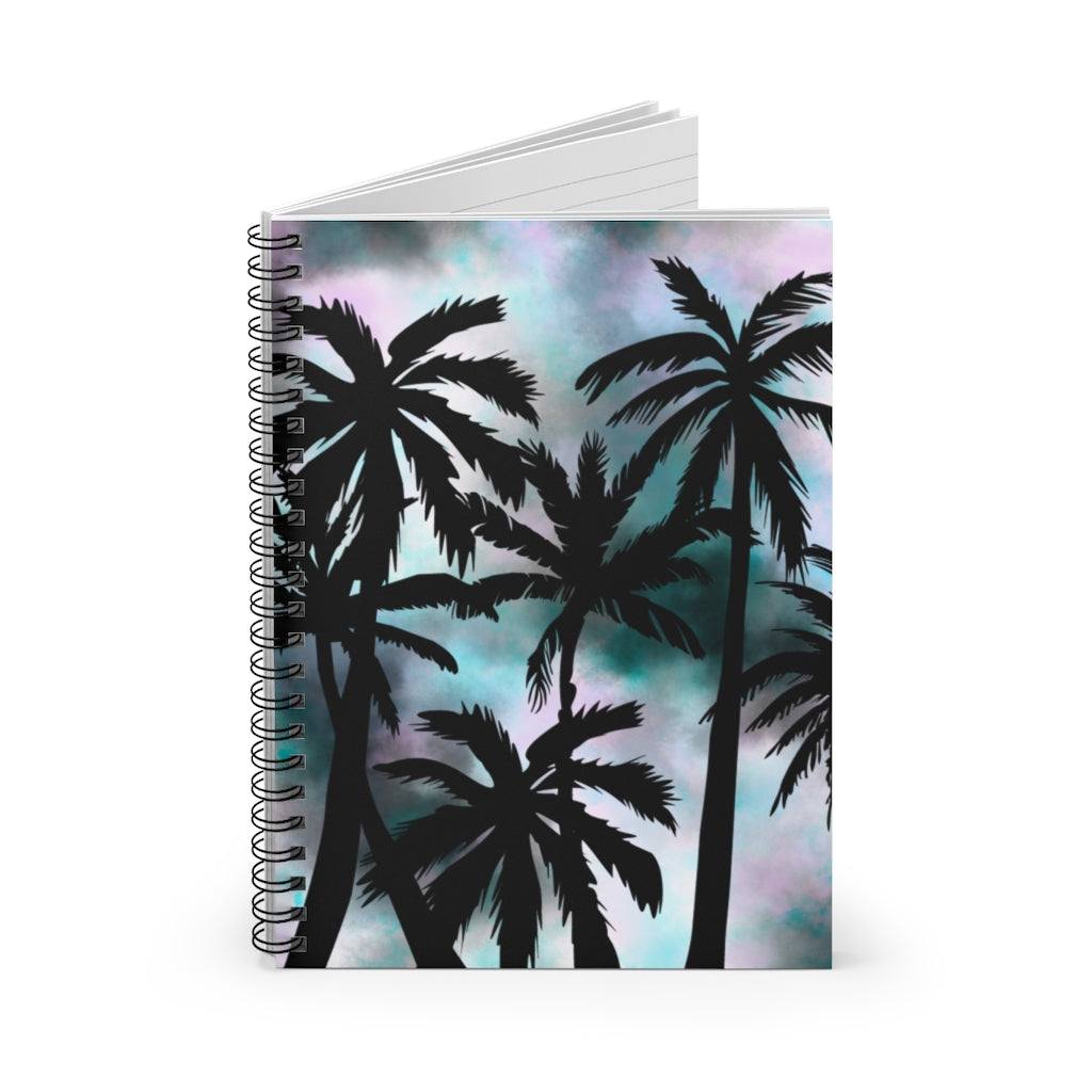 Spiral Notebook - Tie Dye Palm