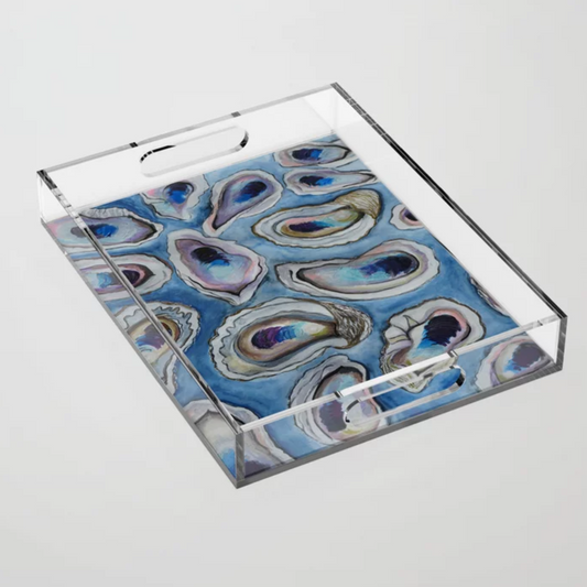Acrylic Tray-Blue Oyster