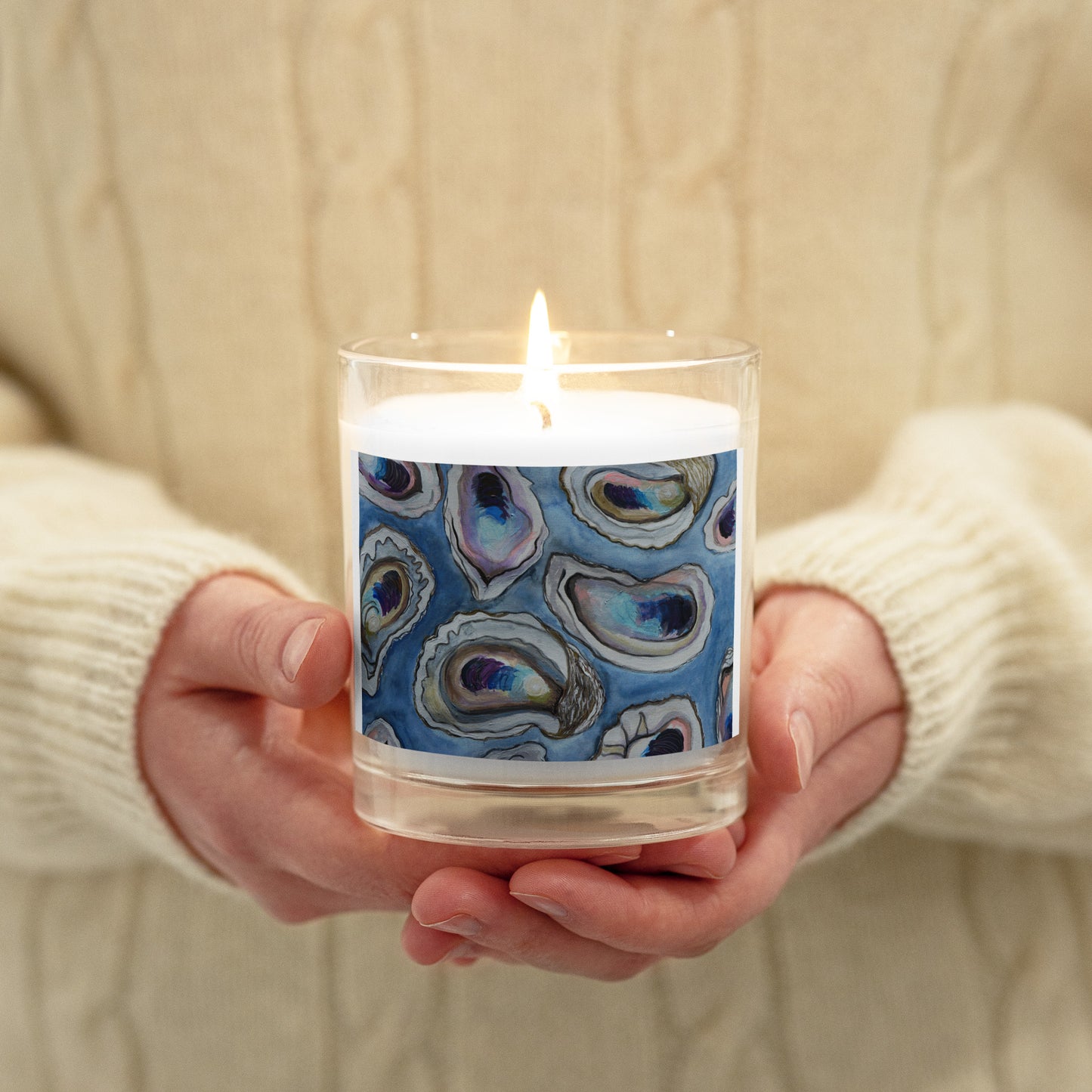 Scented Candle-Blue Oysters