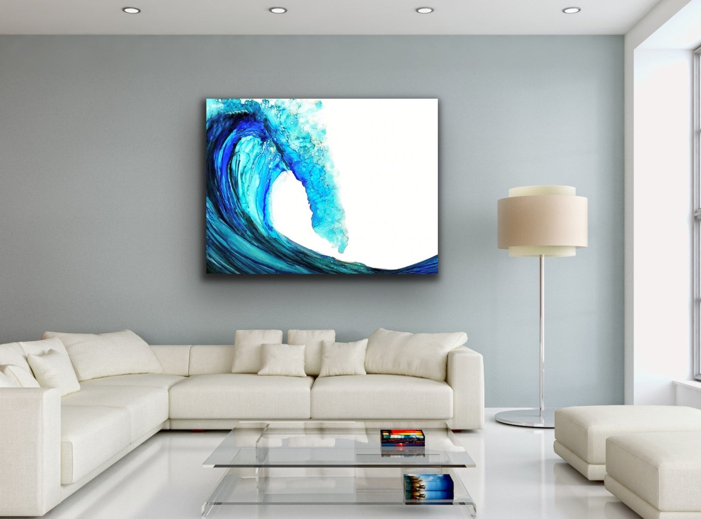 Acrylic Print-Blue Wave