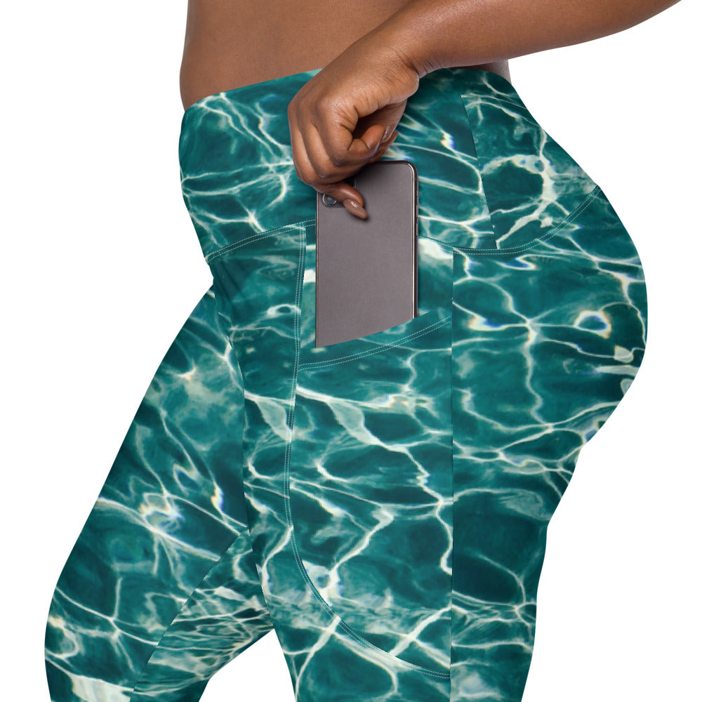 Side-pocket Leggings-Pool