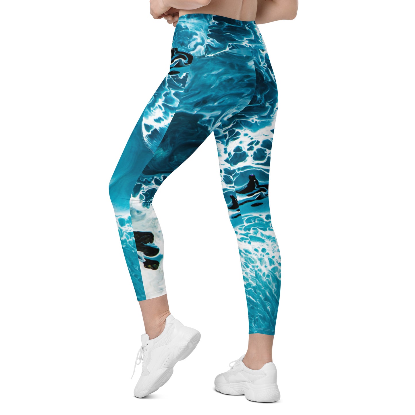 Crossover leggings with side-pockets-Cascade
