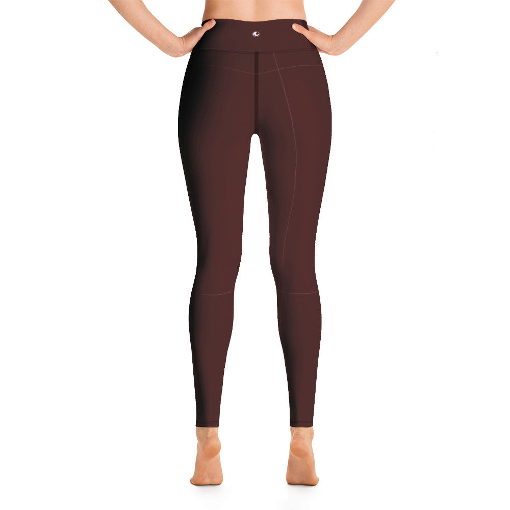 High Waist yoga leggings- Eggplant