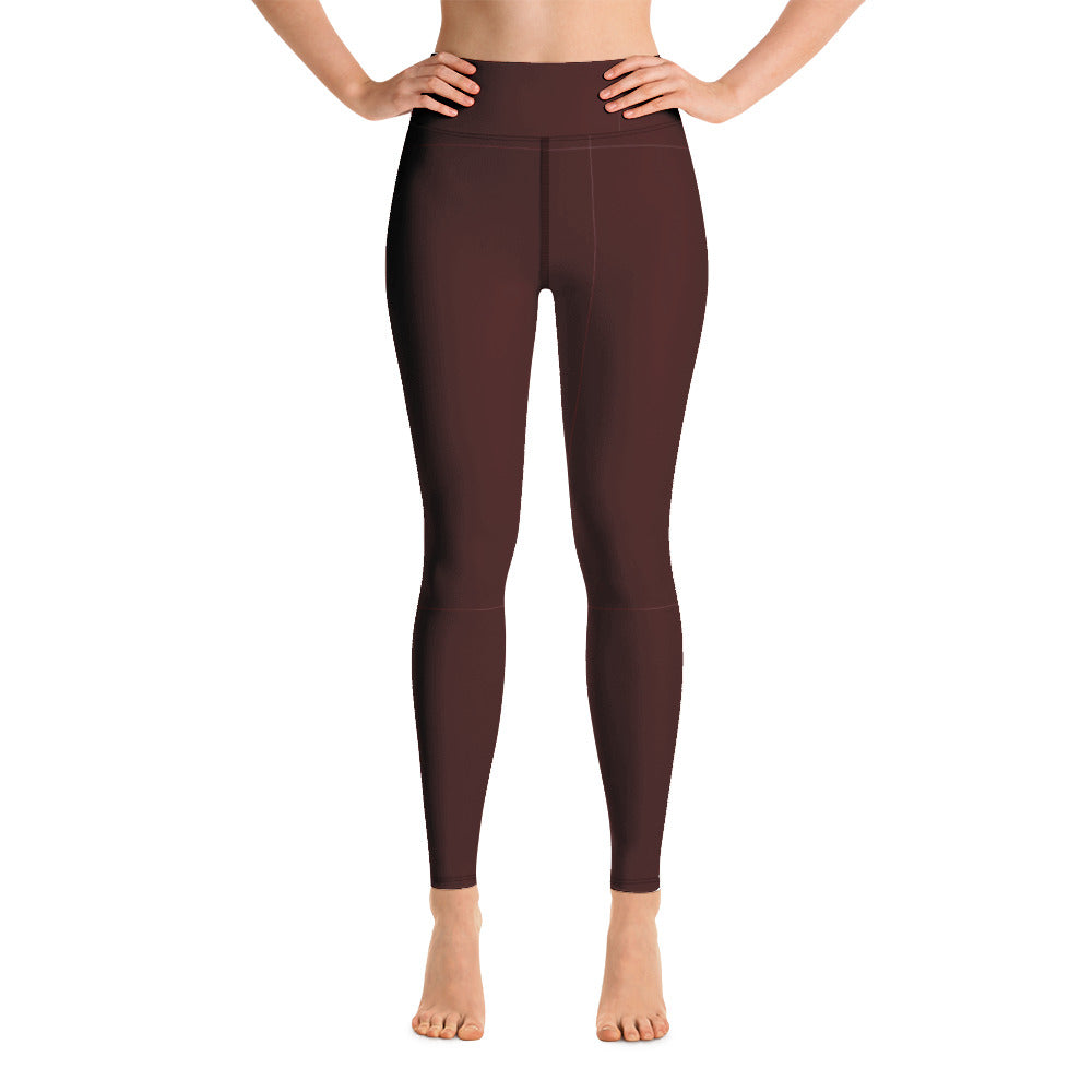 High Waist yoga leggings- Eggplant