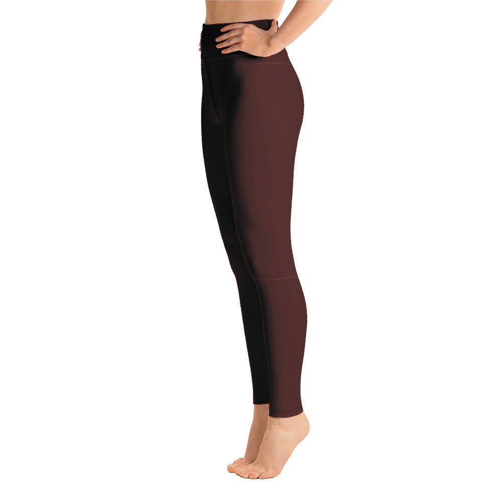 High Waist yoga leggings- Eggplant