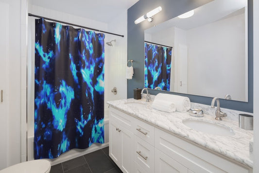 Blue Cenote Shower Curtain-Home Decor-TaraHuntDesigns