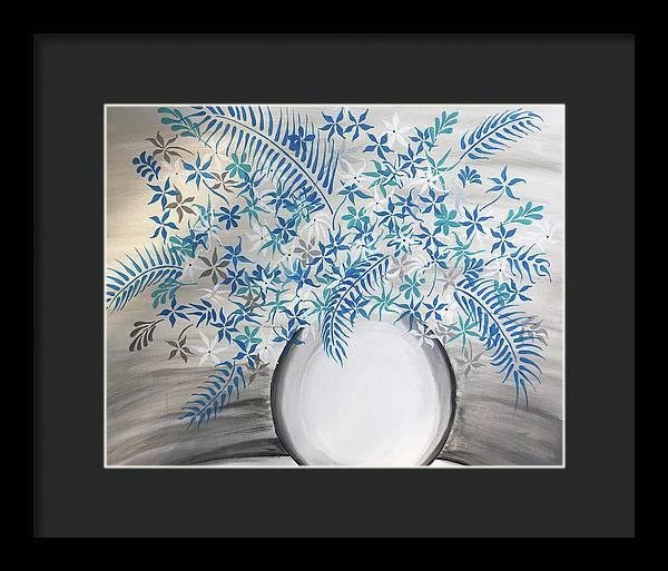 Blue Flowers - Framed Print-Framed Print-TaraHuntDesigns