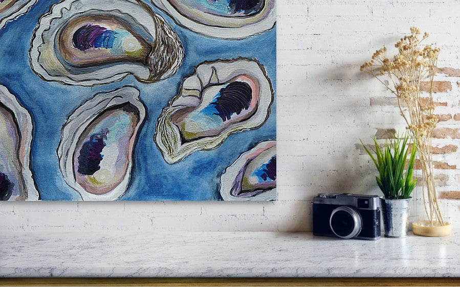 Acrylic Print-Blue Oysters