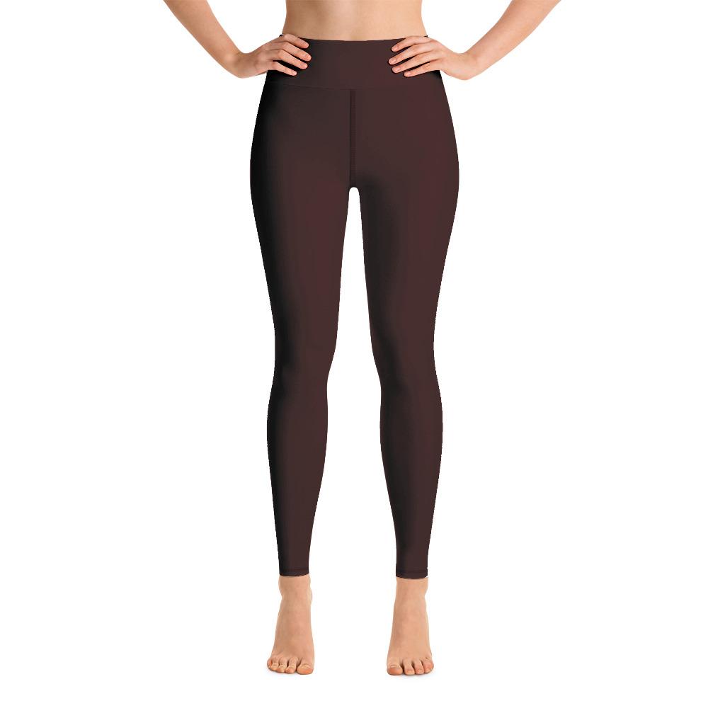 Deepest Brick Red Opaque 4-Way Stretch Leggings with pocket-Hi Waist-TaraHuntDesigns