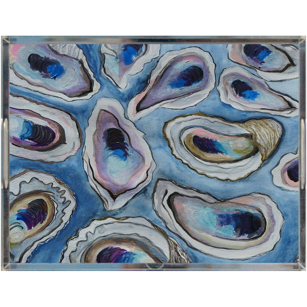 Acrylic Tray-Blue Oyster