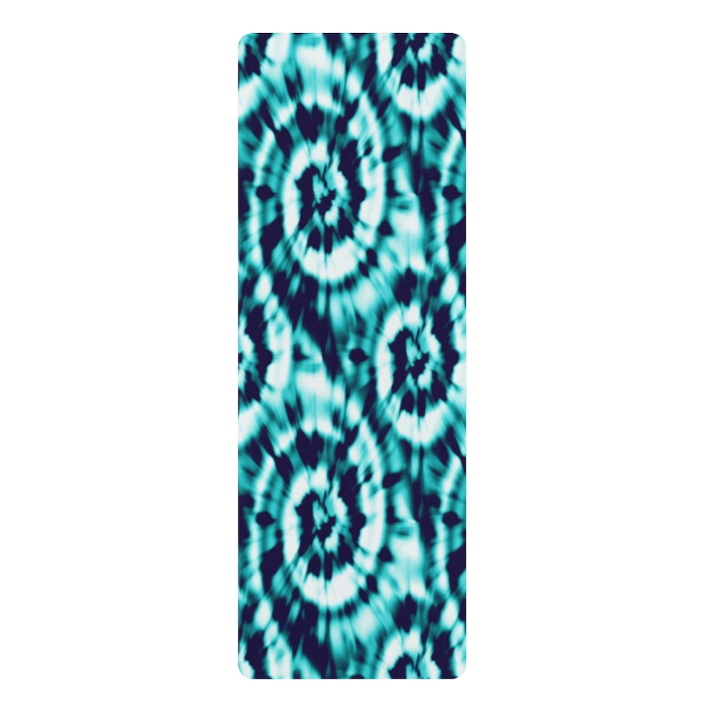 Rubber Yoga Mat-Aqua Tie-Dye