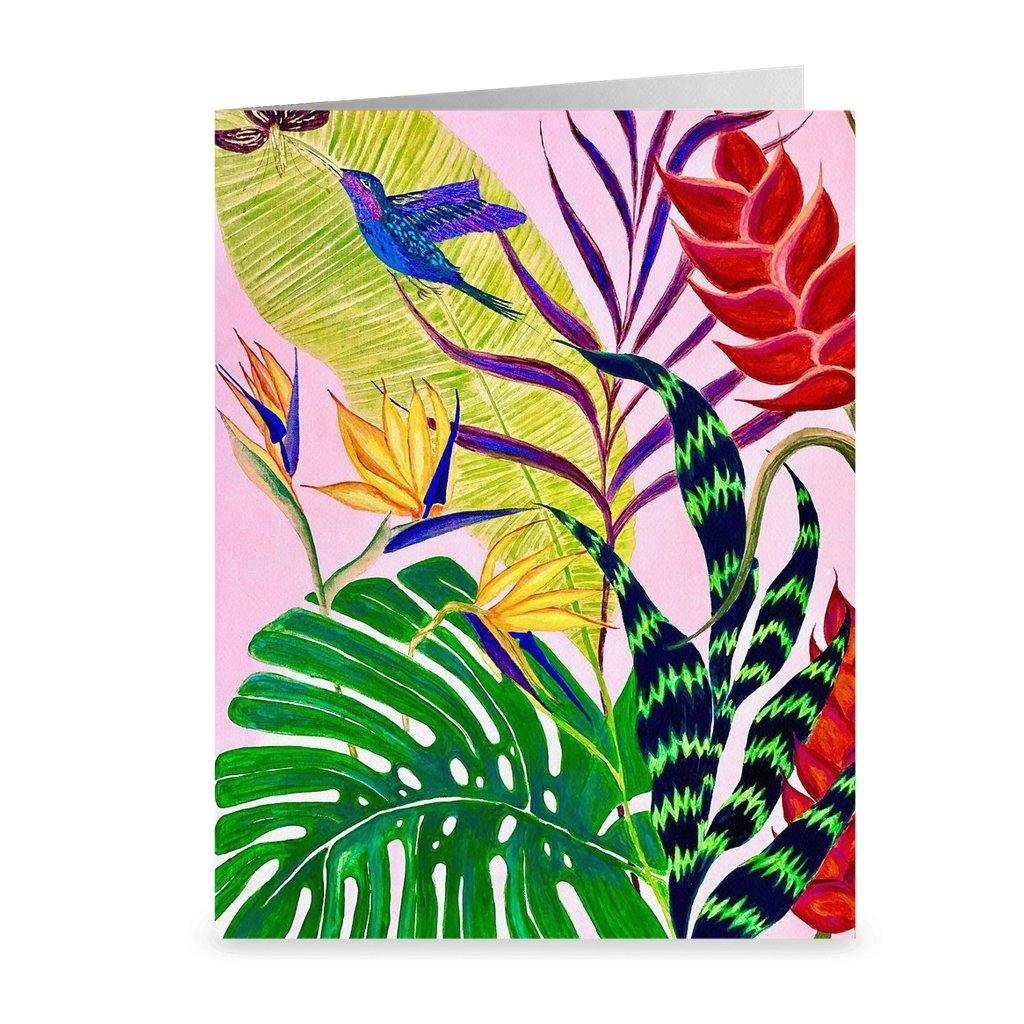 Bird of Paradise Art Greeting card-Greeting card-TaraHuntDesigns