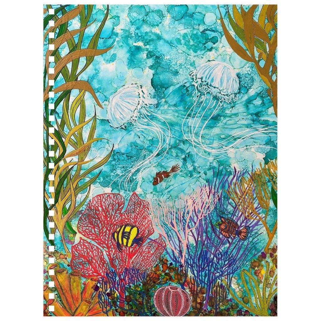 "Jellies on the Rise" Spiral Notebook (6.5 in. X 8.75 in.)-TaraHuntDesigns