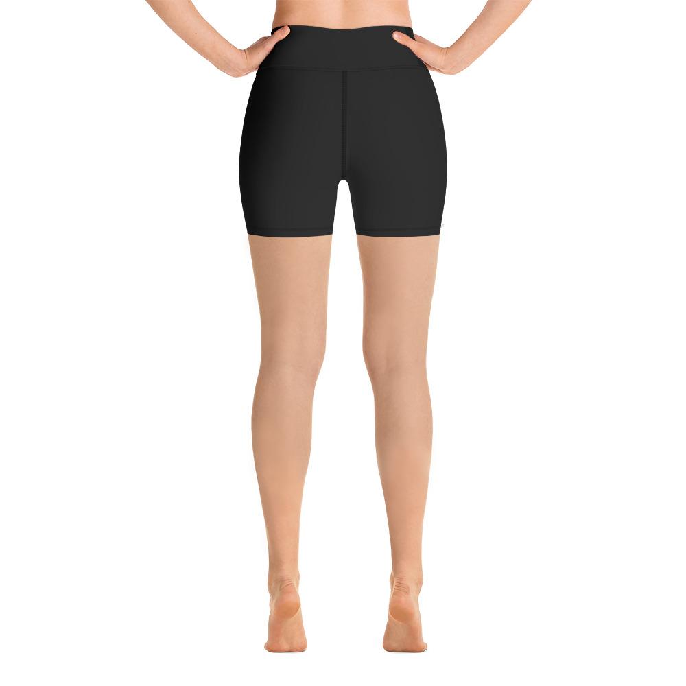 Ladies Run and Yoga Shorts-Jet Black-TaraHuntDesigns