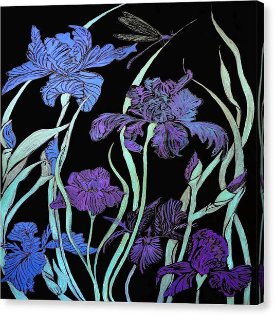 Night Irises - Canvas Print