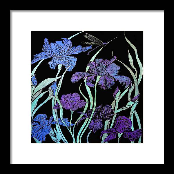 Night Irises - Framed Print