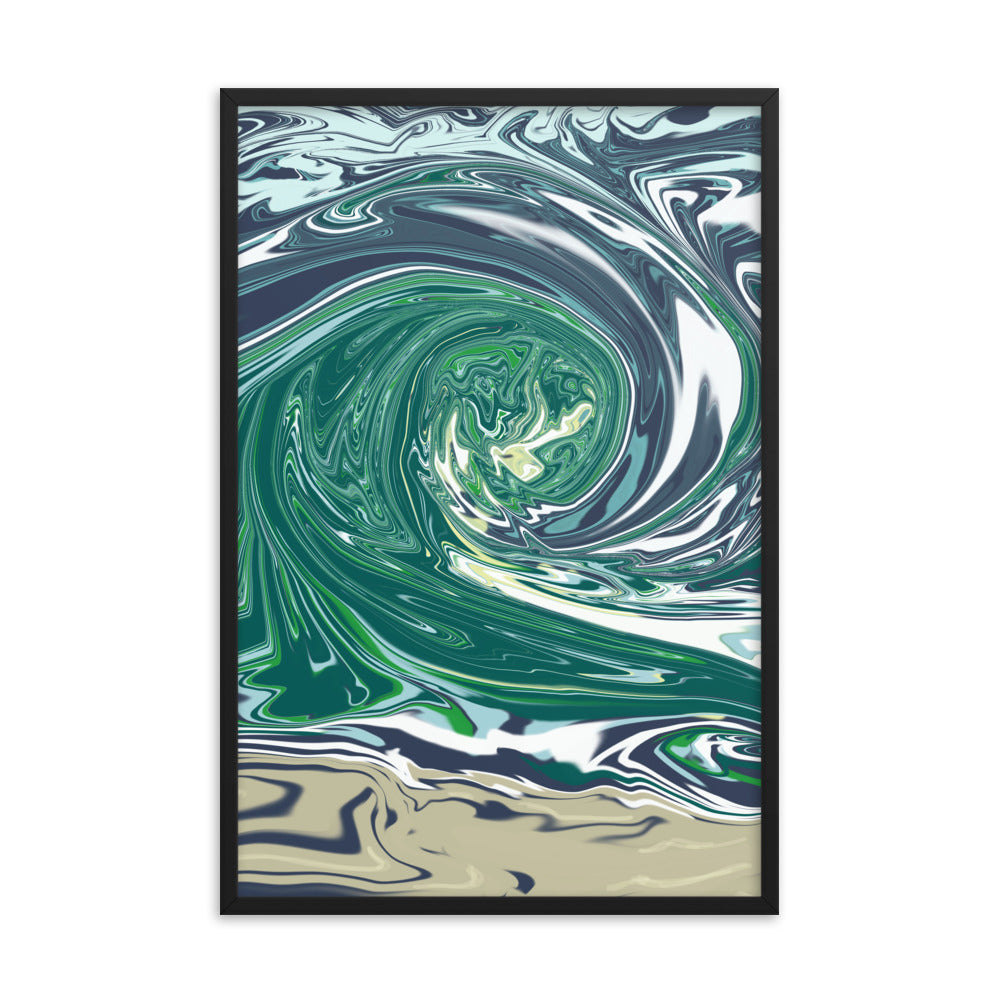 Framed photo paper poster-Surf