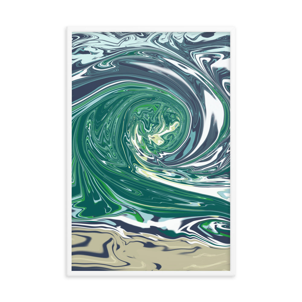 Framed photo paper poster-Surf