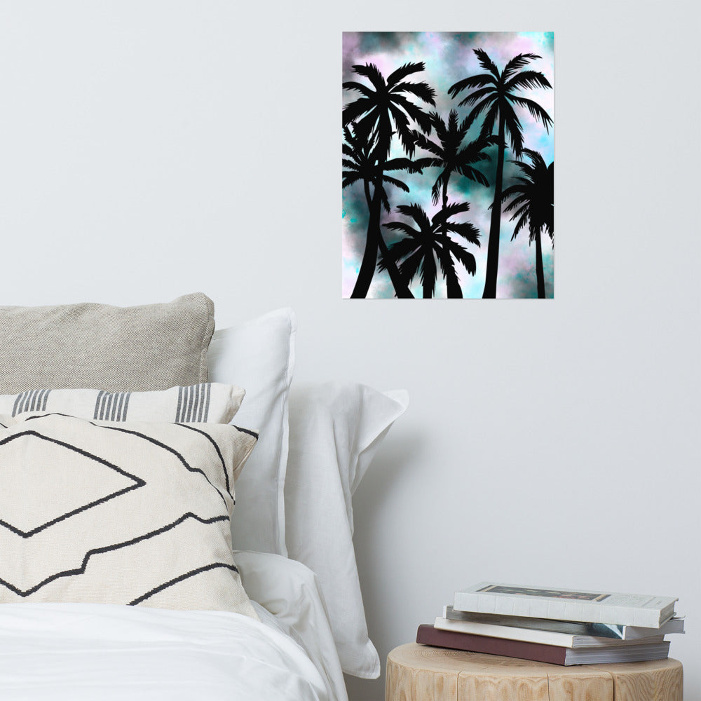 Photo paper poster-Sunset Palm