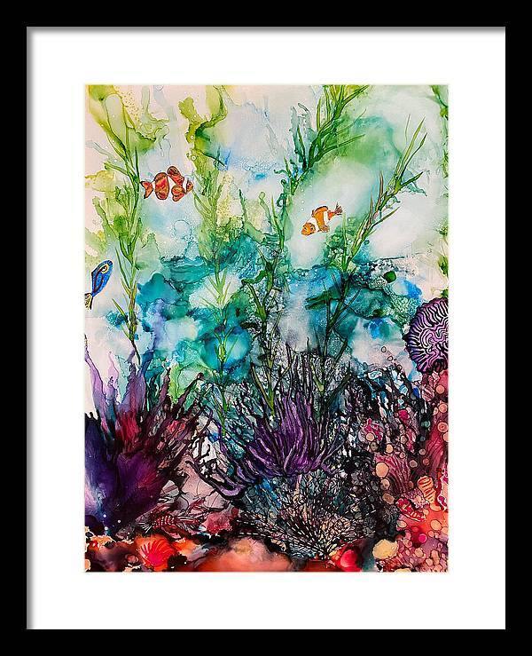 Sargasso Sea - Tropical Framed Print-Framed Print-TaraHuntDesigns