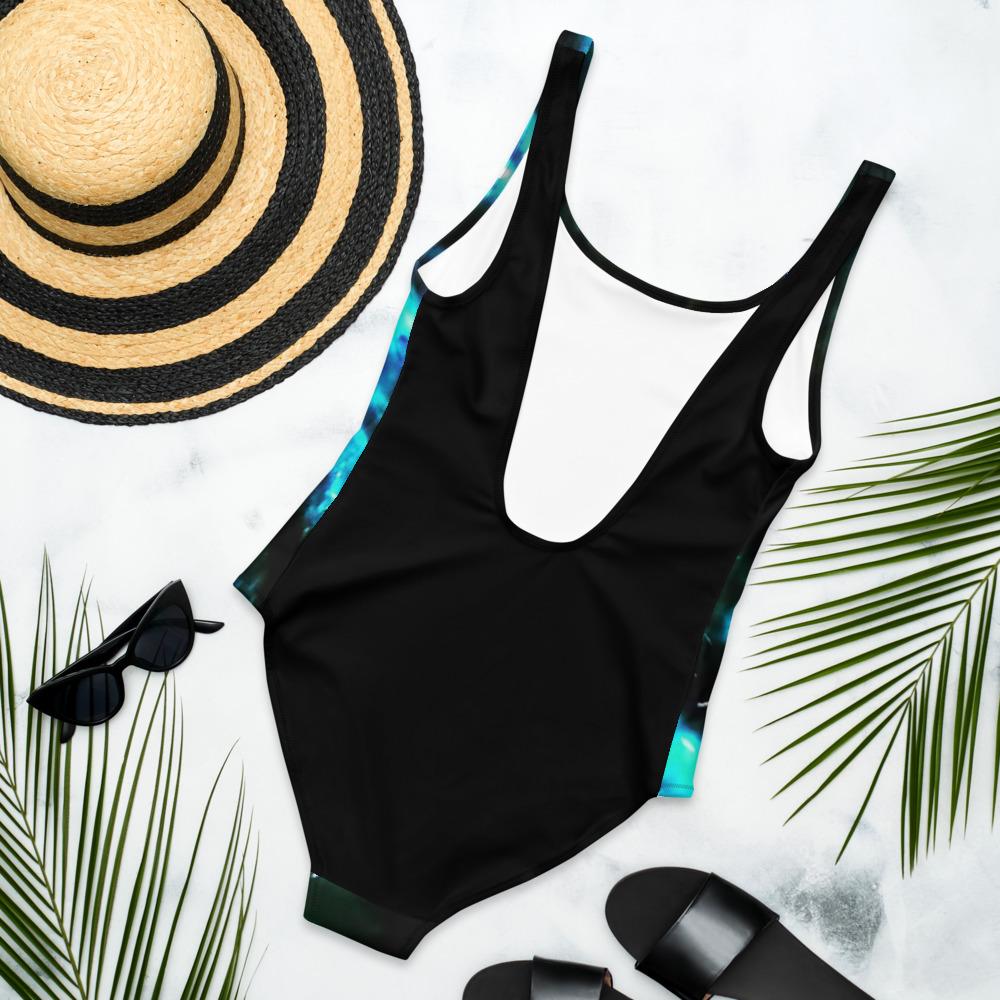 Teal Cenote One-piece Swimsuit-Women's Bathing suits-TaraHuntDesigns