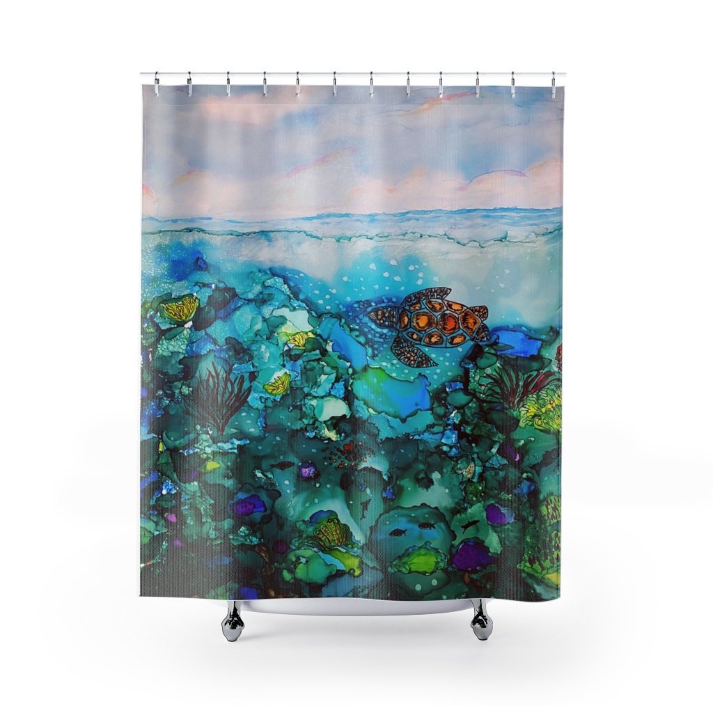 Under the Sea Shower Curtain-Home Decor-TaraHuntDesigns