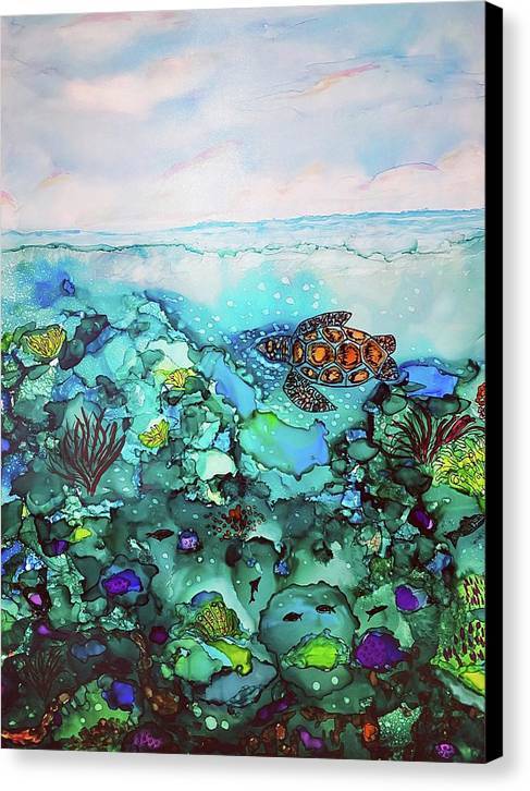 Under The Sea - Turtle Canvas Print-Canvas Print-TaraHuntDesigns