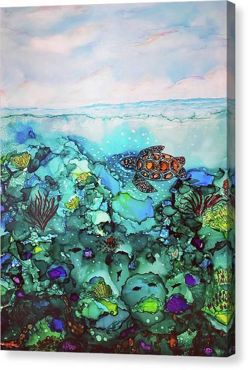 Under The Sea - Turtle Canvas Print-Canvas Print-TaraHuntDesigns
