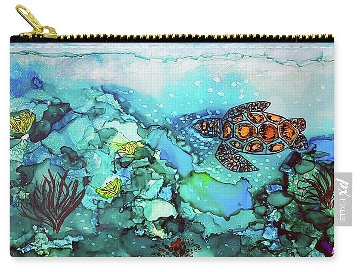 Under The Sea -Turtle Carry-All Pouch-Carry-All Pouch-TaraHuntDesigns