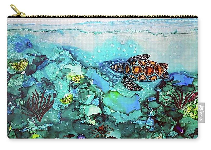 Under The Sea -Turtle Carry-All Pouch-Carry-All Pouch-TaraHuntDesigns